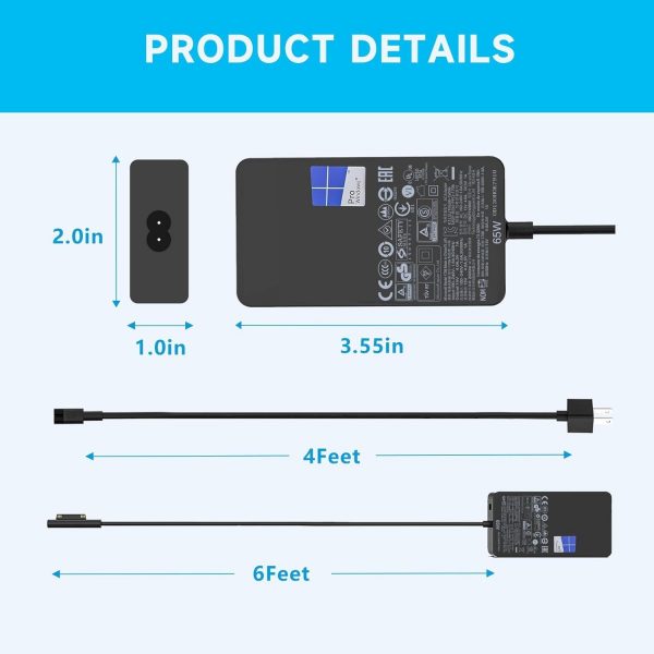 65W Surface Pro Charger Replacement Fit for Microsoft Surfac... - Image 4