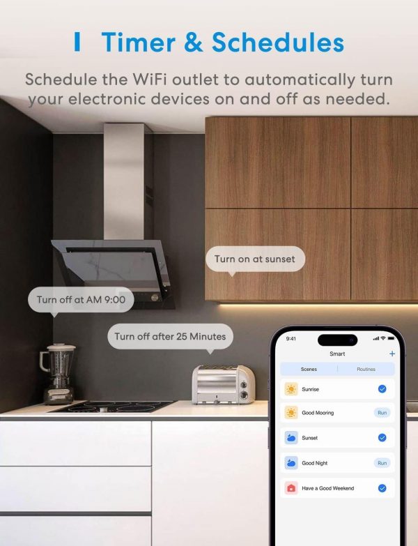 Meross Smart Plug with Energy Monitor Wi-Fi Outlet Work with... - Image 7