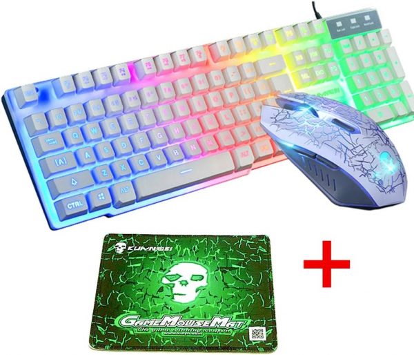 Wired Mechanical Feel Gaming Keyboard and Mouse Set Rainbow ... - Image 7