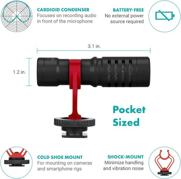 Movo VXR10 Universal Shotgun Mic for Camera - Camera Microph... - Image 5
