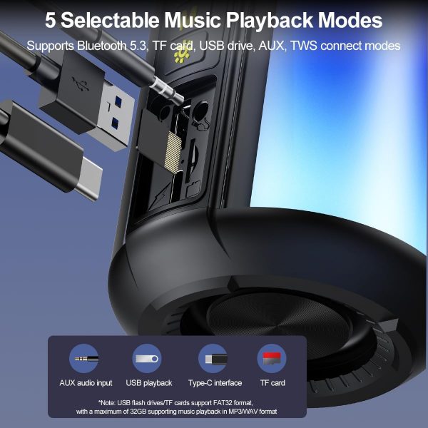 CofunKool Portable Bluetooth Speaker with 8W Loud Stereo Sou... - Image 4