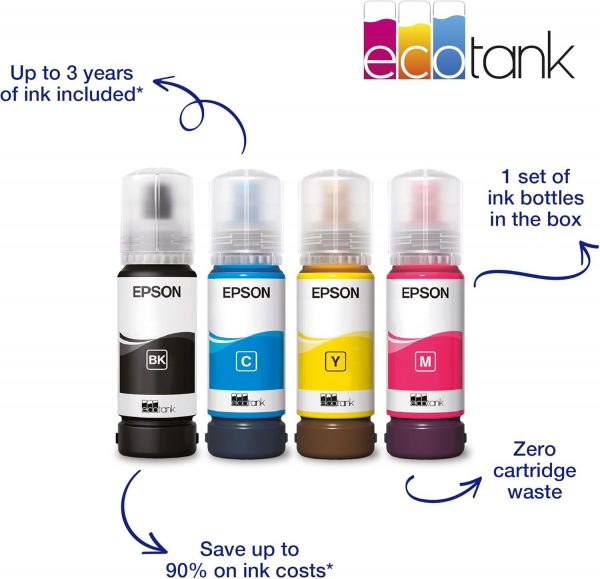 EcoTank ET-2860 A4 Multifunction Wi-Fi Ink Tank Printer, Wit... - Image 4