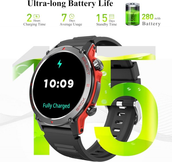 Smart Watch, 1.43''AMOLED 45mm Military Smartwatch Men Women... - Image 8