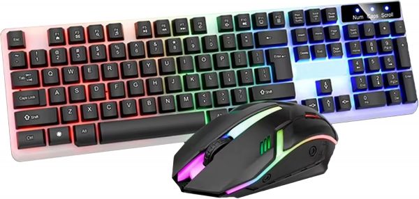IndoTeam Gaming Keyboard and Mouse Set - LED Light Up USB Wi... - Image 2