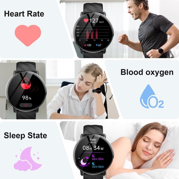 Smart Watch for Men Women with Call Text Reminder, 1.39" Scr... - Image 4