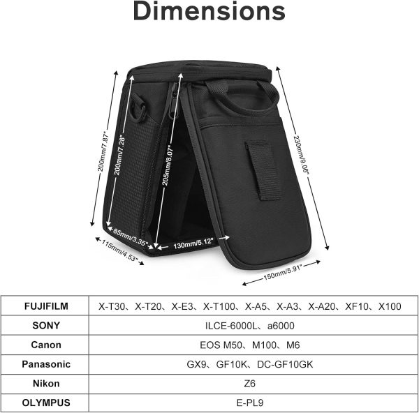 S-Zone Camera Bag Waterproof Shockproof Lens Bag Camera Inse... - Image 4