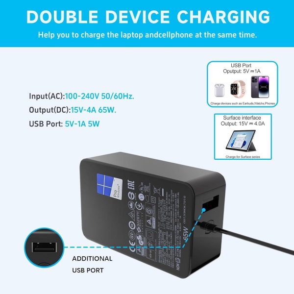 65W Surface Pro Charger Replacement Fit for Microsoft Surfac... - Image 7