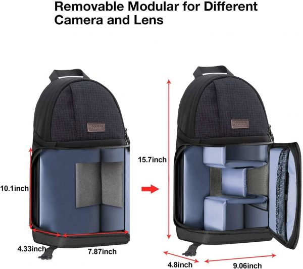 MOSISO Camera Sling Bag, DSLR/SLR/Mirrorless Camera Backpack... - Image 6