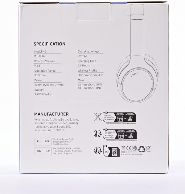 RUNOLIM Hybrid Active Noise Cancelling Headphones, Wireless ... - Image 11