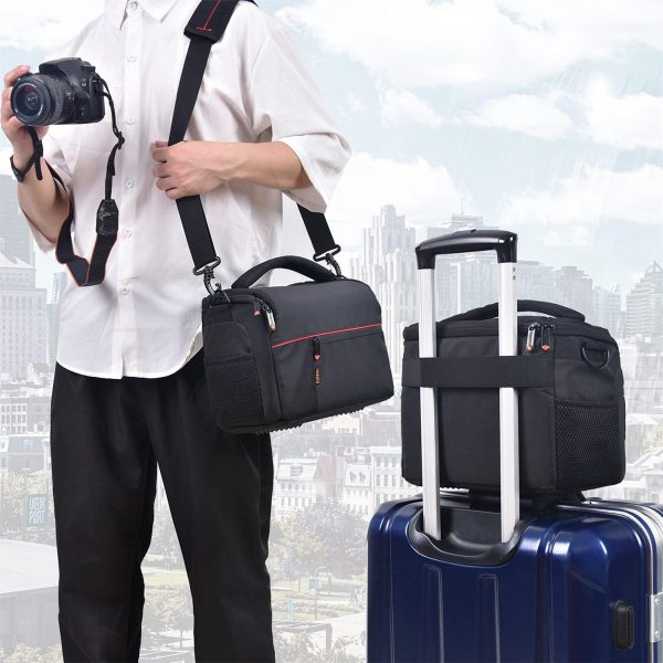 FOSOTO SLR DSLR Camera Bag, Large Capacity Camera Case with ... - Image 3