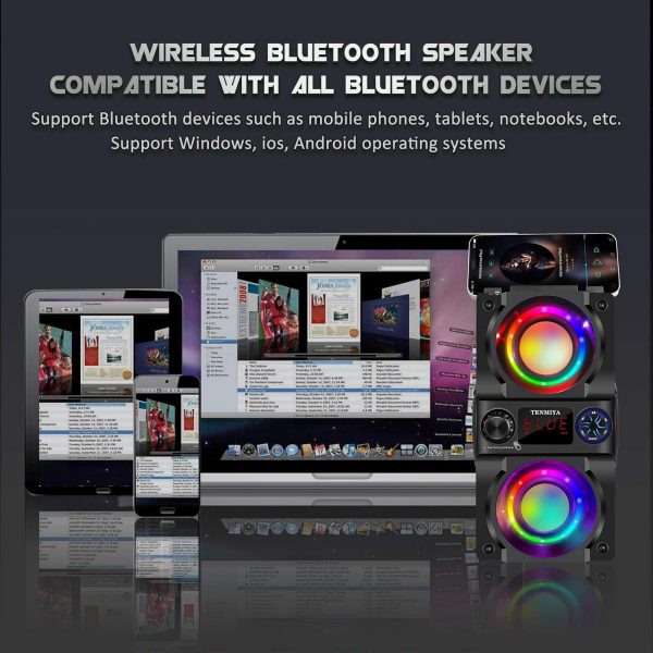 Bluetooth Speaker, 40W (60W Peak) Portable Wireless Speaker ... - Image 6