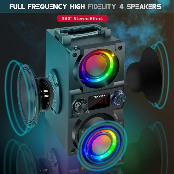Bluetooth Speaker, 40W (60W Peak) Portable Wireless Speaker ... - Image 10