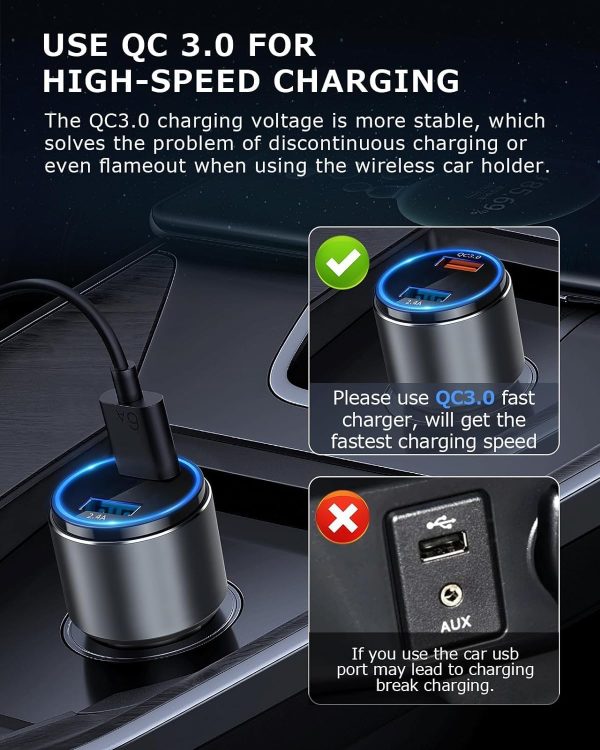 MOKPR for Magsafe Car Mount Charger, 15W Magnetic Wireless C... - Image 6
