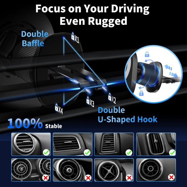 Mag-safe Car Charger Mount,15W Fast Charging,20xN55 Magnets,... - Image 6