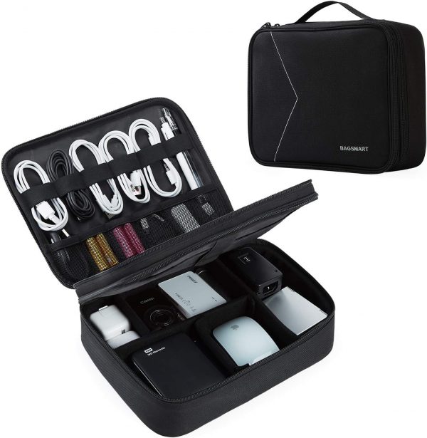 bagsmart Extra Large Double Layer Portable Travel Cable Orga... - Image 2