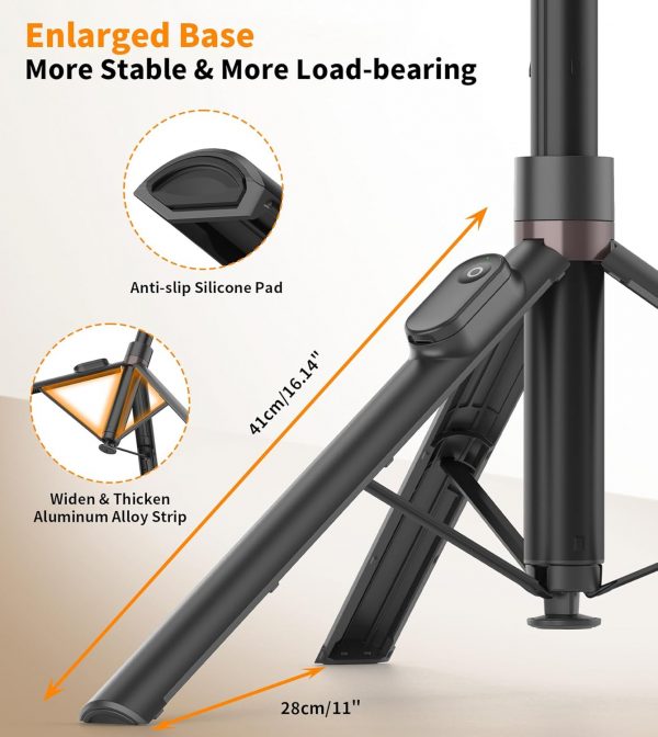 TONEOF 66" Automatic Tripod Selfie Stick, Auto-Open Phone Tr... - Image 8