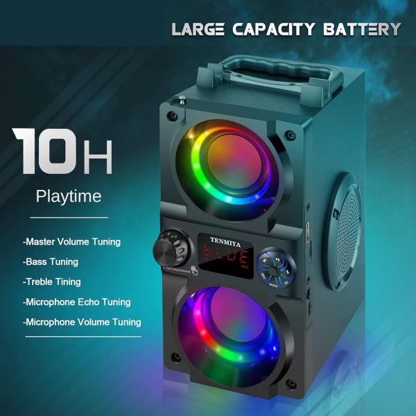 Bluetooth Speaker, 40W (60W Peak) Portable Wireless Speaker ... - Image 4