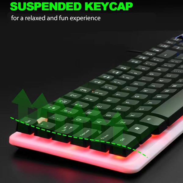 IndoTeam Gaming Keyboard and Mouse Set - LED Light Up USB Wi... - Image 5