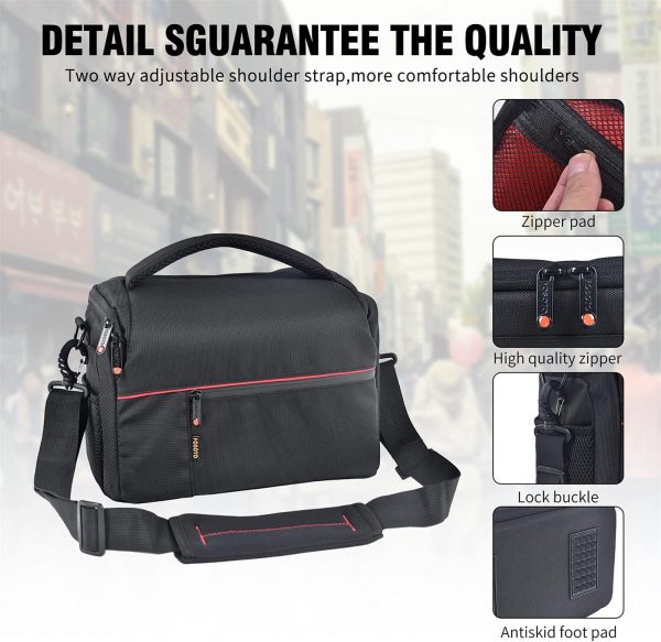 FOSOTO SLR DSLR Camera Bag, Large Capacity Camera Case with ... - Image 8