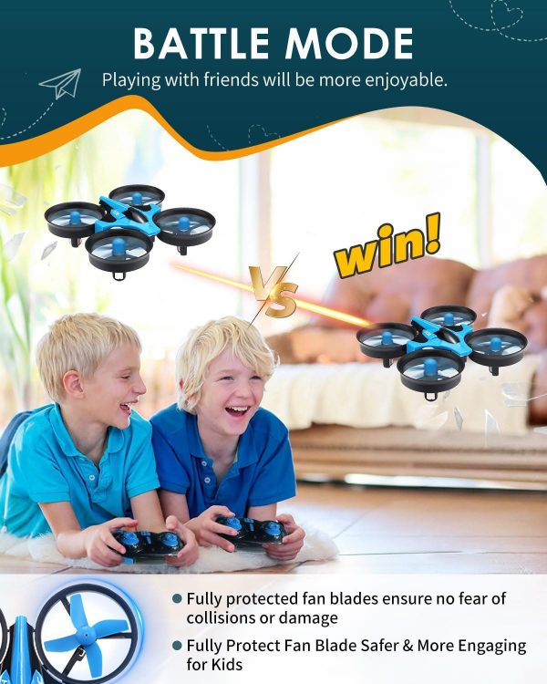 E-SMARTER Mini Drone for Kids, 360° Flip & Roll Toy Drone wi... - Image 6