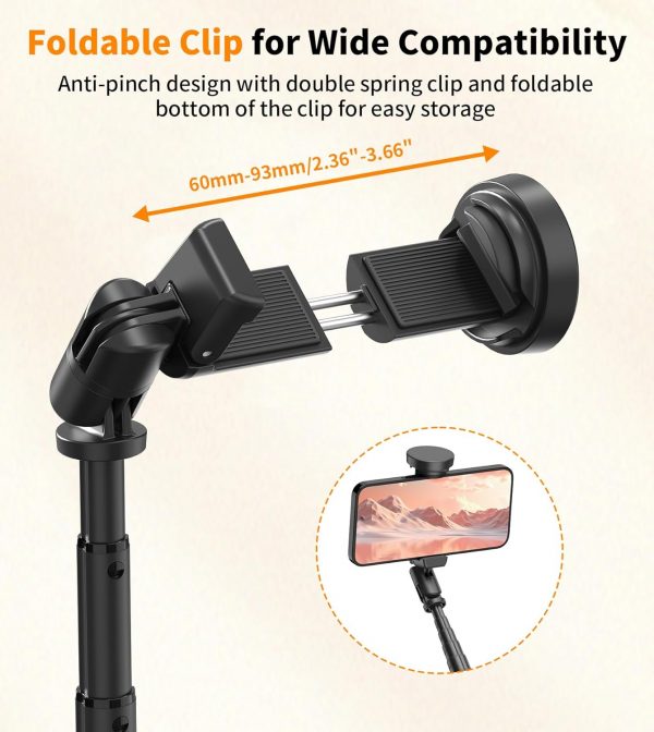 TONEOF 66" Automatic Tripod Selfie Stick, Auto-Open Phone Tr... - Image 7
