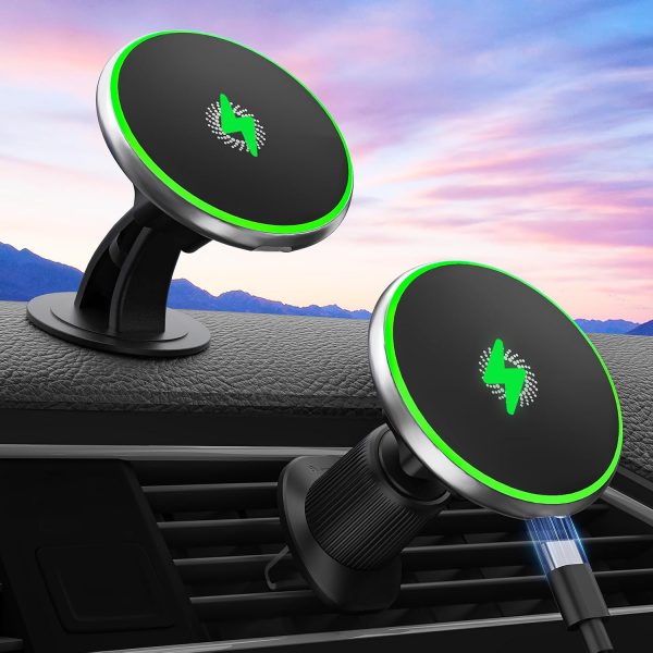 TWYAJYJ 15W for Magsafe Car Mount Charger, Wireless Car Char... - Image 2