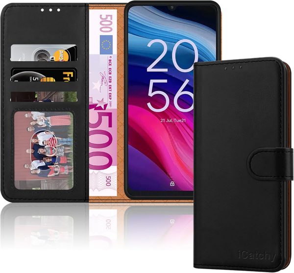 iCatchy For TCL 505 Case Leather Wallet Book Card Slots Magn... - Image 8