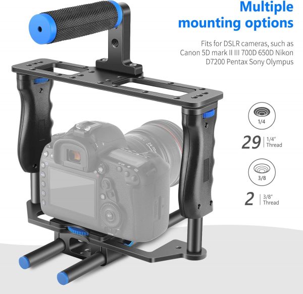 Neewer Aluminum Alloy Camera Video Cage Film Movie Making Ki... - Image 3
