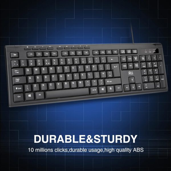 Rii Keyboard and Mouse Set,USB Wired Keyboard and Mouse Comb... - Image 5
