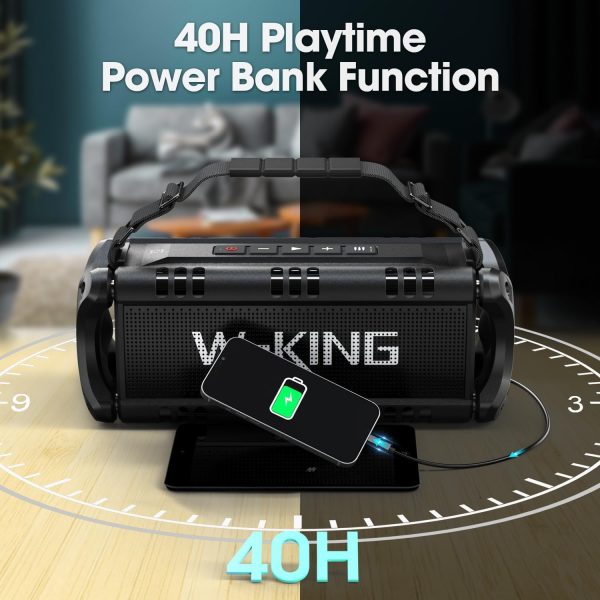 W-KING 90W Max Bluetooth Speaker, IPX6 Waterproof Portable S... - Image 5