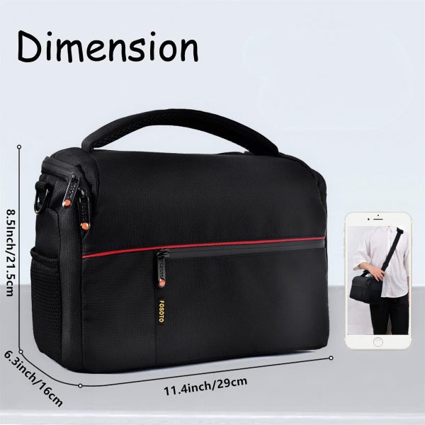 FOSOTO SLR DSLR Camera Bag, Large Capacity Camera Case with ... - Image 6