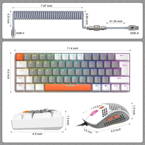 ZIYOU LANG Wired Gaming Keyboard and Mouse Combo+Coiled USB ... - Image 9