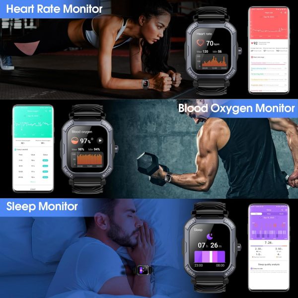 Smart Watch for Men Women, 1.85" HD Smartwatch (Answer/Make ... - Image 3