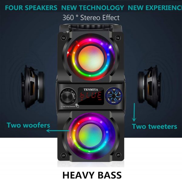 Bluetooth Speaker, 40W (60W Peak) Portable Wireless Speaker ... - Image 3