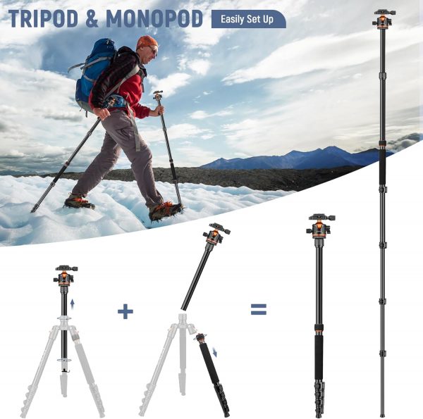 Victiv 78"/ 198cm Camera Tripod for Canon Sony Nikon, DSLR T... - Image 9