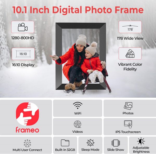 10.1 Inch WiFi Digital Photo Frame Built in 32GB Memory,1280... - Image 3
