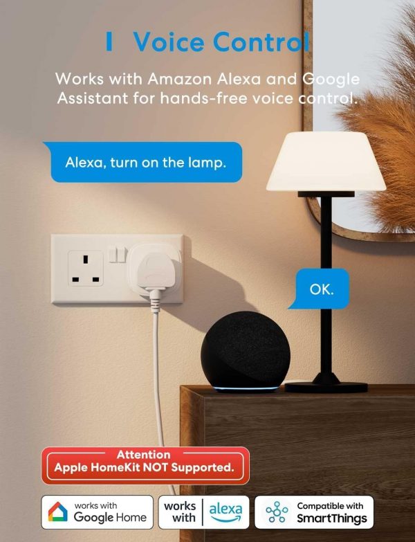 Meross Smart Plug with Energy Monitor Wi-Fi Outlet Work with... - Image 5
