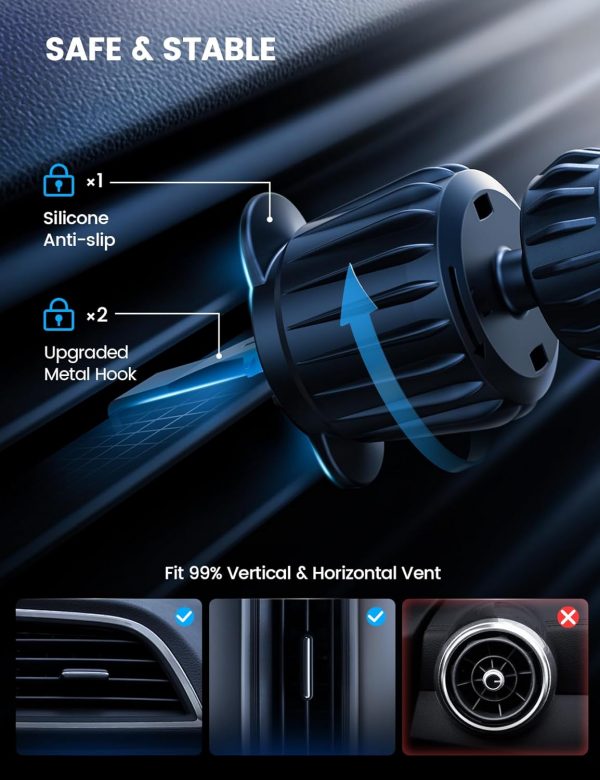 Lamicall 15W for MagSafe Car Mount Charger - [Upgraded Cooli... - Image 7