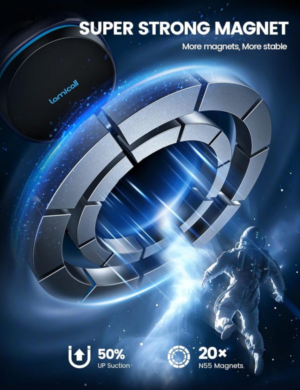 Lamicall 15W for MagSafe Car Mount Charger - [Upgraded Cooli... - Image 6