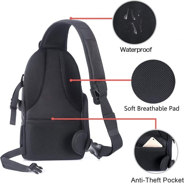 MOSISO Camera Sling Bag, DSLR/SLR/Mirrorless Camera Backpack... - Image 5