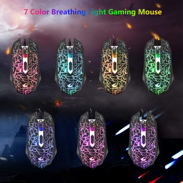 Gaming Keyboard and Mouse Set, 104 Keys UK Layout QWERTY Rai... - Image 10