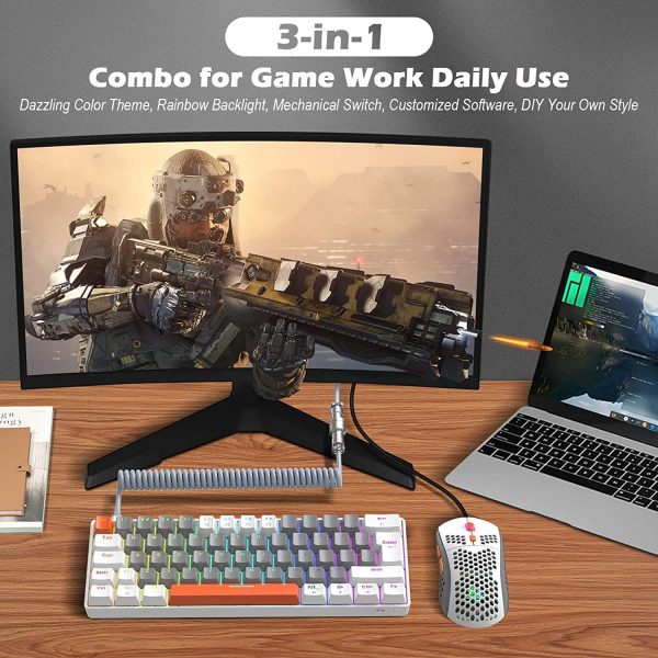 ZIYOU LANG Wired Gaming Keyboard and Mouse Combo+Coiled USB ... - Image 10