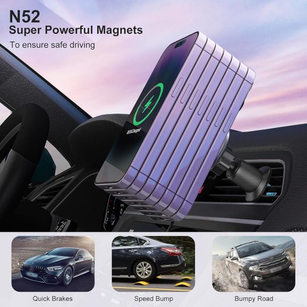 TWYAJYJ 15W for Magsafe Car Mount Charger, Wireless Car Char... - Image 3