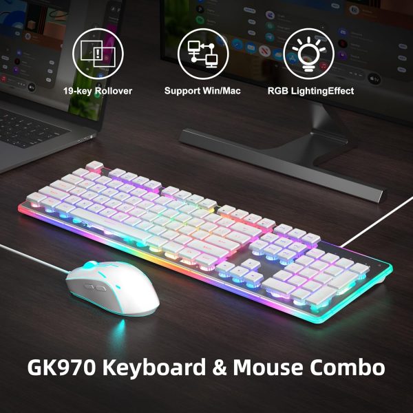 MageGee GK970 Gaming Keyboard and Mouse Combo, Wired Backlit... - Image 3