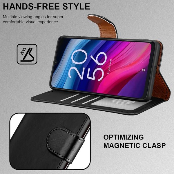iCatchy For TCL 505 Case Leather Wallet Book Card Slots Magn... - Image 4