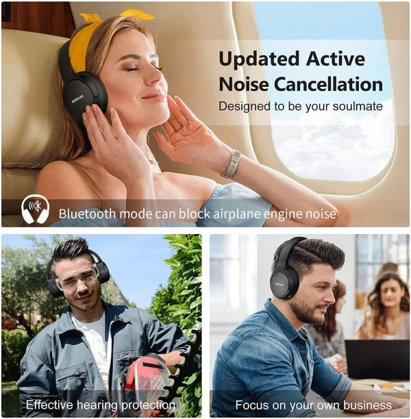 RUNOLIM Hybrid Active Noise Cancelling Headphones, Wireless ... - Image 6