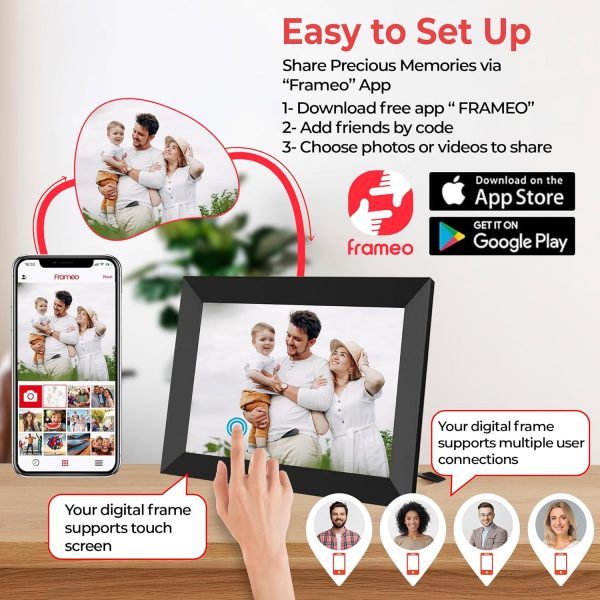 10.1 Inch WiFi Digital Photo Frame Built in 32GB Memory,1280... - Image 8