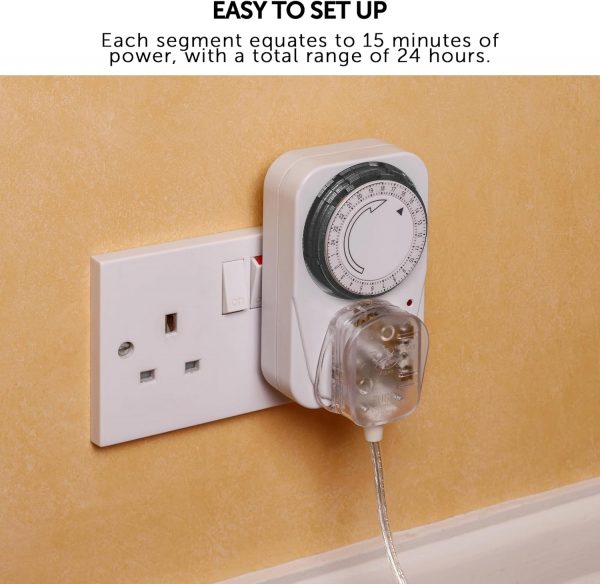 Defender 24 Hour Segment Timer Switch - Energy Saver Plug St... - Image 5