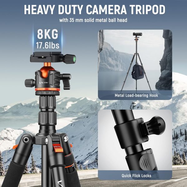 Victiv 78"/ 198cm Camera Tripod for Canon Sony Nikon, DSLR T... - Image 7