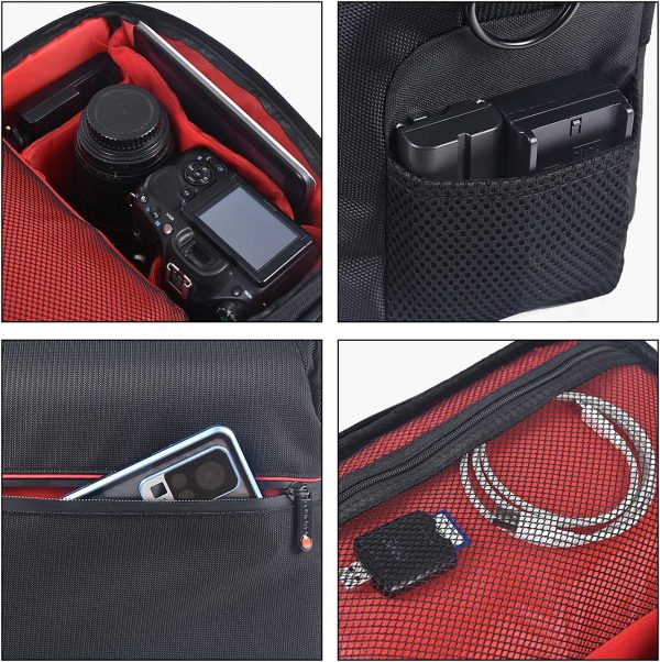 FOSOTO SLR DSLR Camera Bag, Large Capacity Camera Case with ... - Image 5
